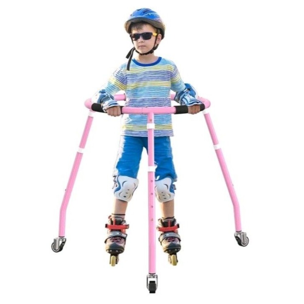 Roller Skate Trainer for Kids, Adjustable Height Skater Aid Pink Skate Aid